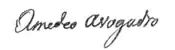 Firma de Amedeo Avogadro