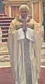 El obispo Malvestiti, el día de su consacracióon episcopal, en la basílica de San Pedro, en Roma.