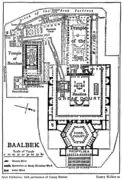 Plano de 1911 de las ruinas de Baalbek tras las excavaciones de Otto Puchstein.
