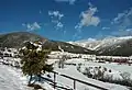 Vista de las Lomas de Badaguás y, detrás, la Sierra de Badaguás o de la Contienda