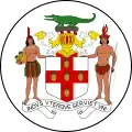 Escudo de armas de Jamaica entre el 8 de abril de 1957 – 13 de julio de 1962