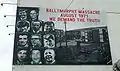 Mural denunciando la masacre de Ballymurphy.