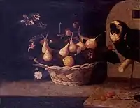 Una canasta de higos, con observación de un loro (siglo XVII)