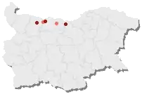 Location of the main Banat Bulgarian villages in Bulgaria