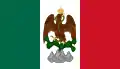 Bandera de guerra del Segundo Imperio mexicano.