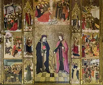 Retablo gótico de Santa Clara y Santa Catalina