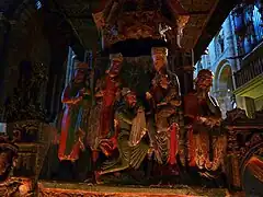 Escena de la adoración de los Reyes Magos del cenotafio de los Santos Hermanos