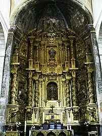 Retablo mayor de la iglesia de Santa Eugenia (Becerril de Campos), que también conserva otros notables retablos.