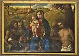 Vergine col putto, santi e donatore (Giovanni Bellini).