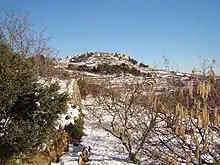 Vista de la localidad nevada