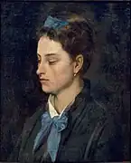 Retrato de Teresita con lazos azules (1872)