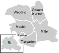 Mapa del distrito de Mitte