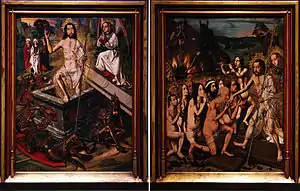 Resurrección y descenso de Jesús al Limbo (Bartolomé Bermejo), gótico final o prerrenacimiento español.