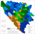 Estructura religiosa de Bosnia y Herzegovina por municipios en 2013
