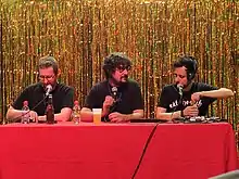 Biel Perello, Tomàs Fuentes y Kike Garcia en el International Podcast en el festival de comedia alternativa La Llama Fest 2022