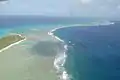 Vista aérea de la costa.
