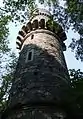 Primera torre en Ober-Johnsdorf, Silesia (ahora en Polonia).