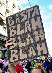 Enough blah blah blah sign