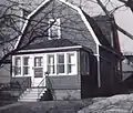 Techo abuhardillado en una casa de Toledo, Ohio, aproximadamente en 1937