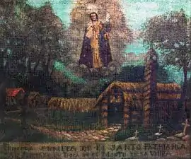 Pintura de 1800 que representa la fundación de la Villa Nueva de la Boca del Monte, actual ciudad de San José, capital de Costa Rica. Es la imagen más antigua que se conoce de esta ciudad.