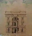 Boceto preliminar para el edificio del Banco del Pichincha, por Francisco Durini (1916).