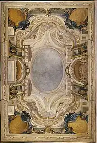 Boceto para un techo del Palacio del Buen Retiro, de Agostino Mitelli y Angelo Michele Colonna.