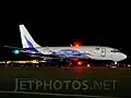 Boeing 737-2H4 (Adv) de Global Air (XA-TWR) en la Base aérea José Enrique Soto Cano.