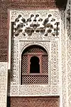 Mocárabe encima de una ventana en la Madrasa de Bou Inania de Mequinez (siglo XIV)