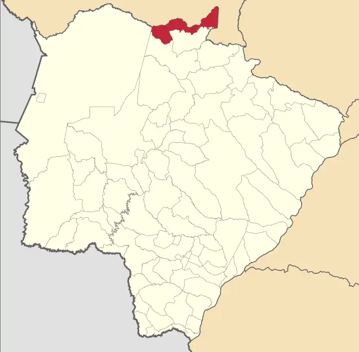 Brazil Mato Grosso do Sul Sonora location map