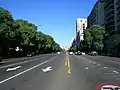 La Avenida del Libertador en su intersección con la calle Olleros, en el barrio de Palermo.