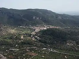 Vista de Buñola desde sa Gúbia.