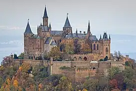 Castillo de Hohenzollern, cerca de Hechingen.