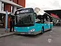 Un bus estacionado en su cabecera de Atocha