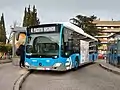 Un bus en Ciudad Lineal.