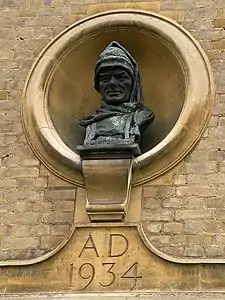 Busto de Robert Falcon Scott en Cambridge.