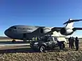 Un C-17 en Comodoro Rivadavia.