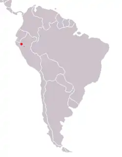 Distribución del tití del río Mayo