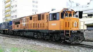 Locomotora diésel exportada a Brasil.