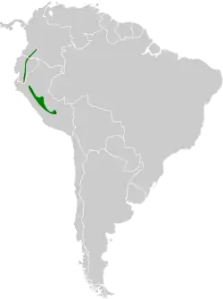 Distribución geográfica de la tangara bermellón.