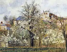 Primavera, ciruelos en flor, Pontoise, 1877. Musée d'Orsay, París