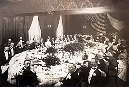 Cena en honor al almirante Campion en Delmonico's en 1906