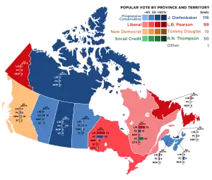 Elecciones federales de Canadá de 1962