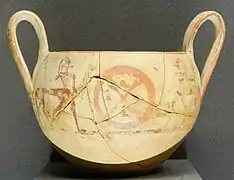ático, (de Beocia), circa 715–700 a. C. (periodo tardo geométrico). Museo del Louvre, nº inv. CA1987.
