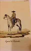 Caporal de Hacienda (1828). El caporal era el capitán de los vaqueros