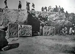 Excavaciones a inicios de la década de 1910.