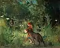 Óleo de Carl Larsson pintado en 1881.