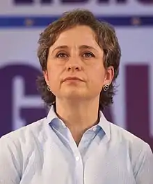 Carmen Aristegui. Reconocida periodista mexicana.
