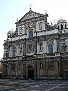 Fachada de San Carlos Borromeo, la iglesia de la Casa Profesa de Amberes.