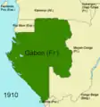 Mapa de Gabón en 1910