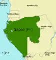 Mapa de Gabón en 1911